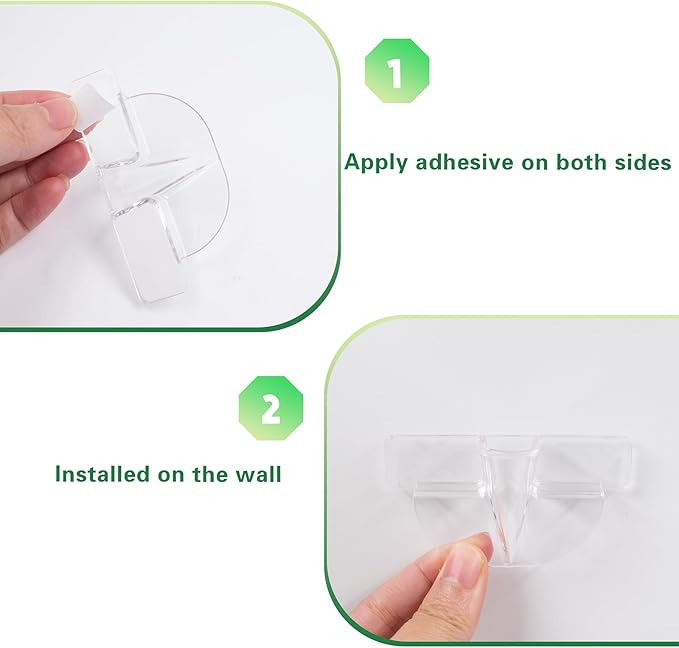 6 PCS Eyeglasses Holder Wall Mounted, Clear Hanging Sunglasses Organizer Storage with Self-Adhesive Sticker Drill-free Glasses Display Stand for Entryway Bathroom Bedroom Office Door Wall