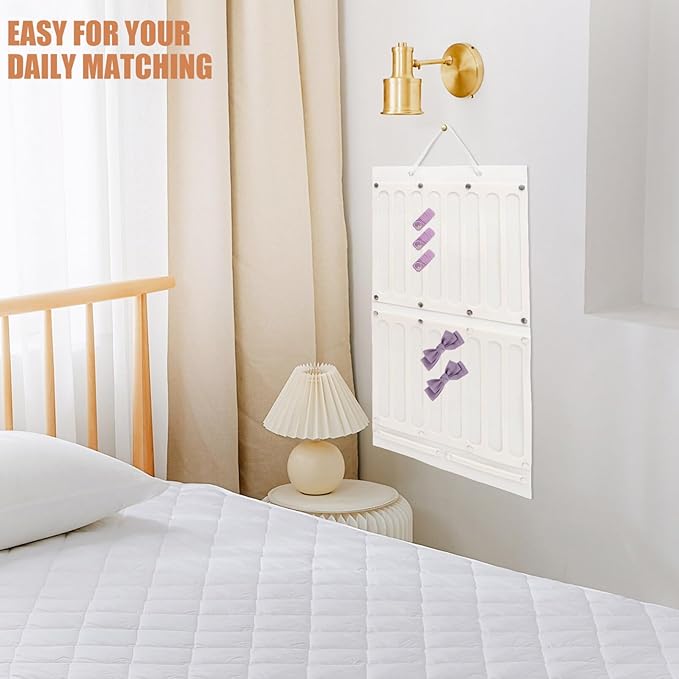 Cabilock 2pcs Wall Hanging Hair Accessories Organizer Hair Bow Holder Clip Rack for Neat Storage for Birthday Christmas and Everyday Use Display Board