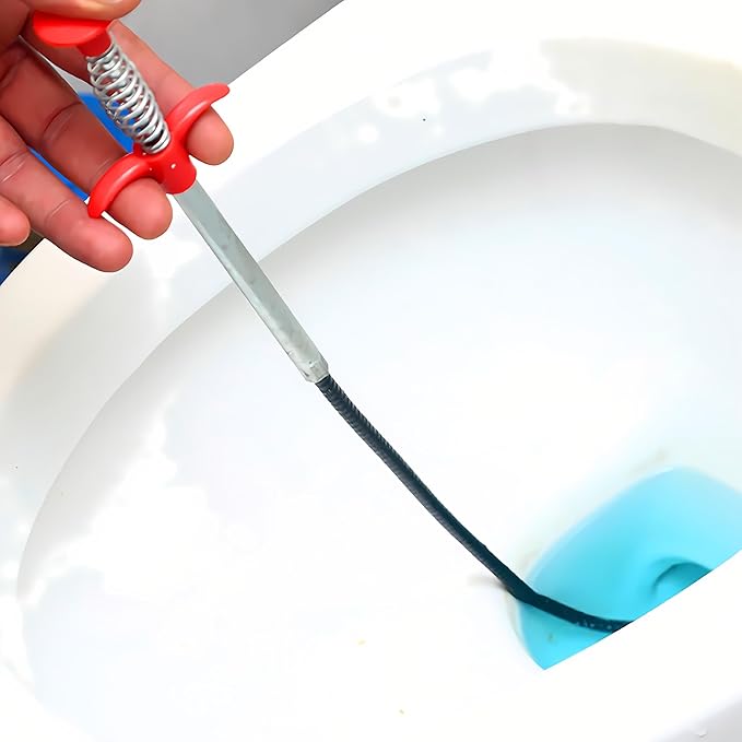 Drain Snake, Drain Clog Remover - Gutter Cleaning Tools Drain Cleaner for Toilet Sewer Shower Kitchen Bathroom Tub Clogged Drains Opener Cleaning Tool, Flexible Grabber Claw Pick Up Reacher (63 inch)