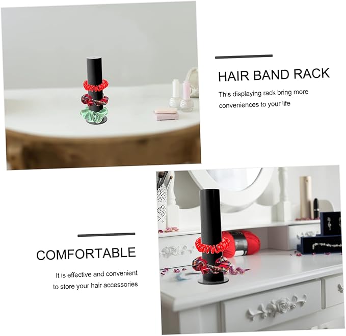 Acrylic Hair Tie Holder Stand Ponytail Holder Organizer Hairband Display Rack