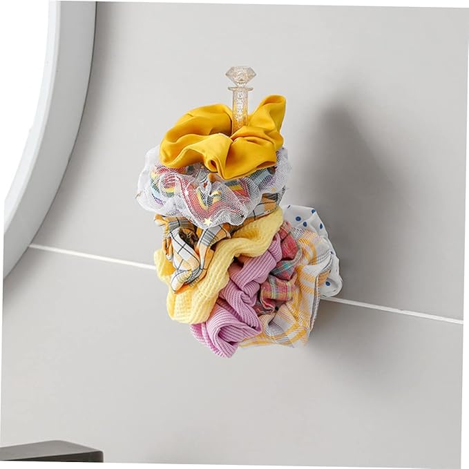 5Pcs Scrunchie Holders Wall Adhesive Hair Accessories Organizer for Headbands Jewelry and More Versatile Display Rack for Easy Installation and Scratch Use