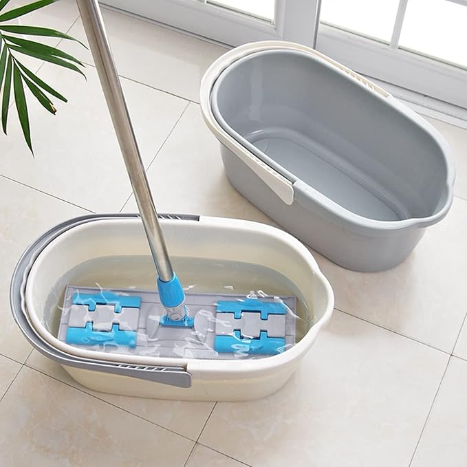 Haundry 4.5 Gallon Cleaning Bucket, Good Grips Household Mop Bucket for Cleaning Supplies, Cleaning Caddy Organizer Basket with Handle, 17.1L, White