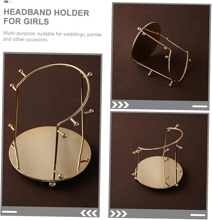 Cabilock Gold Jewelry Holder Stand Hair Band Organizer for Girls Hair Accessories Organizer Girls
