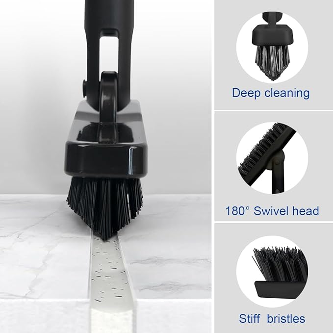 CELOX Grout Cleaner for Tile Floors, Shower Tile Floor Scrubber for Cleaning Baseboard Bathroom, Black