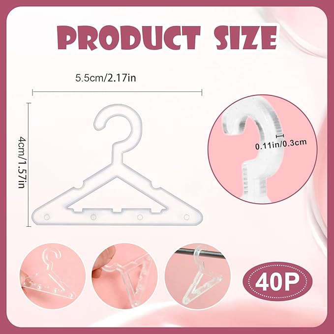 40pcs Clear Acrylic Earring Hangers - Mini Jewelry Display Rack for Dangling Earrings, Organizer for Retail Store or Home Decor (Hangers Only)