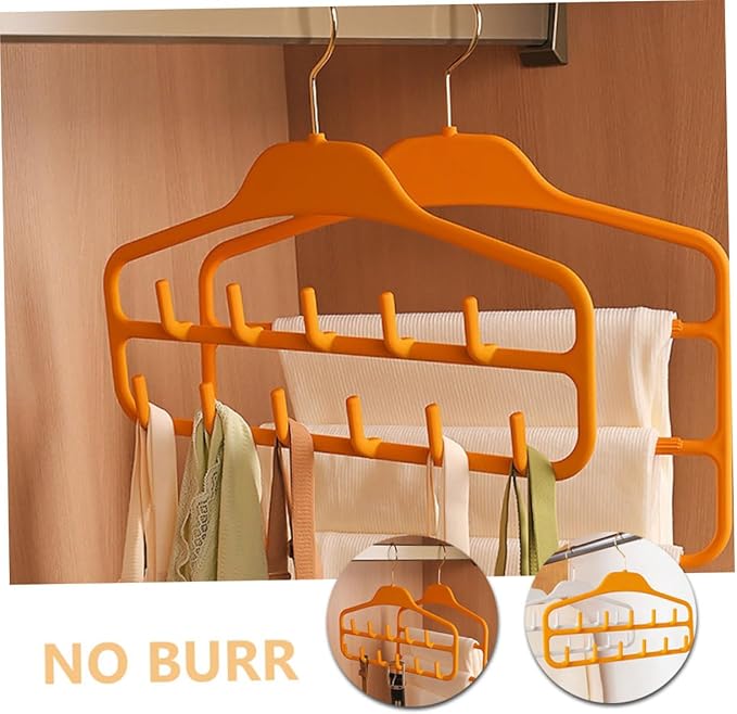 2pcs Multi-Functional Belt Hanger Organizer Hook Tie Scarf Storage Rack for Closet Maximize Closet Space Versatile Hanging Design