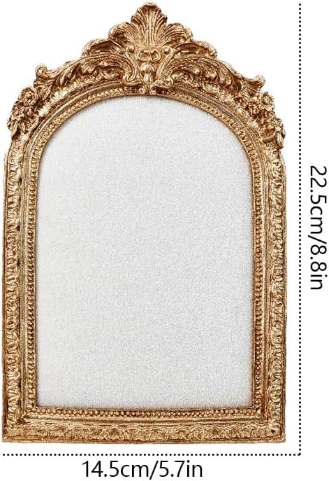 Vintage Frame Jewelry Stand, Gold Resin Photo Frame Earring Necklace Ring Organizer for Woman Engagement Wedding Collectibles (Medium)