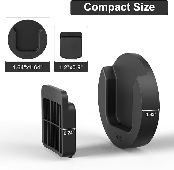 Magnetic Remote Control Holder Wall Mount, Self-Adhesive Bedside Caddy for TV Backside/Bedroom/Office/RV Home Organizer Storage (Black 6)