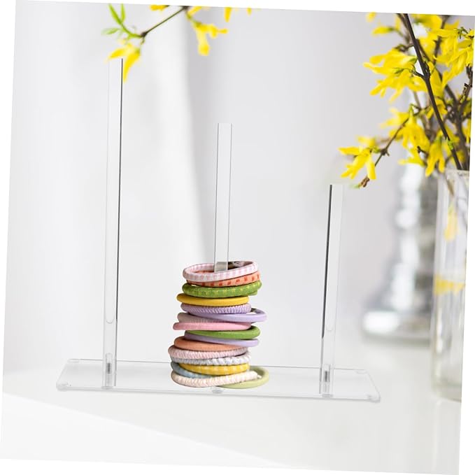 NOLITOY Acrylic Hair Tie Holder Scrunchie Organizer Hairband Display Stand Hair Accessories Organizer Scrunchie Storage Rack