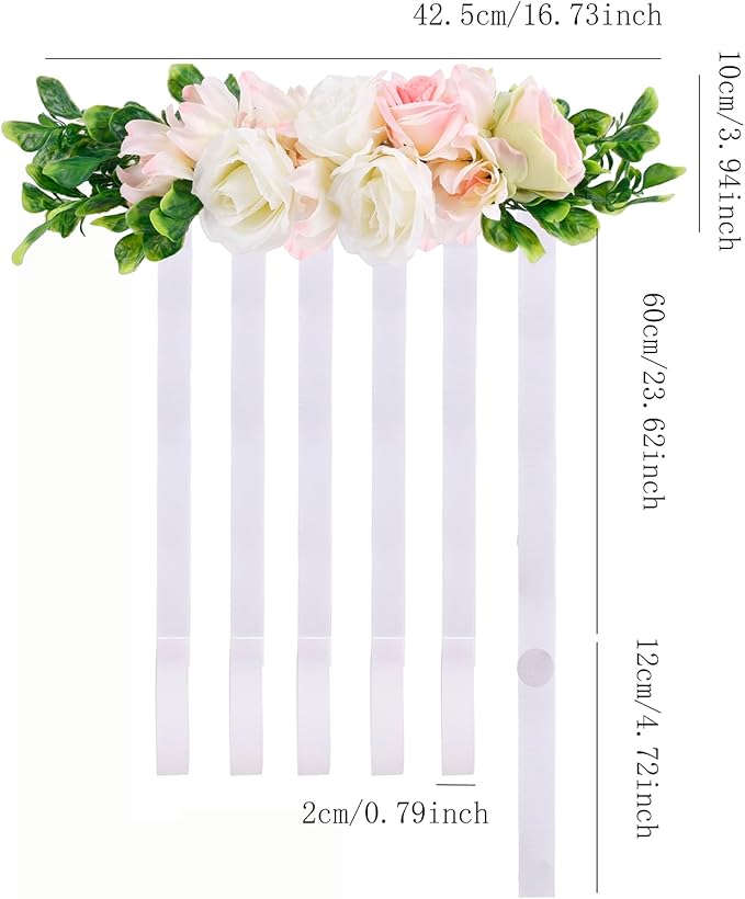 Hair Bows Holder Headband Organizer for Girls,Baby Hair Accessories Organizer Hair Clips Hanger Storage with Hooks, Wall Hanging Decor for Nursery Room (FB-GJ-White, JS95*38CM)