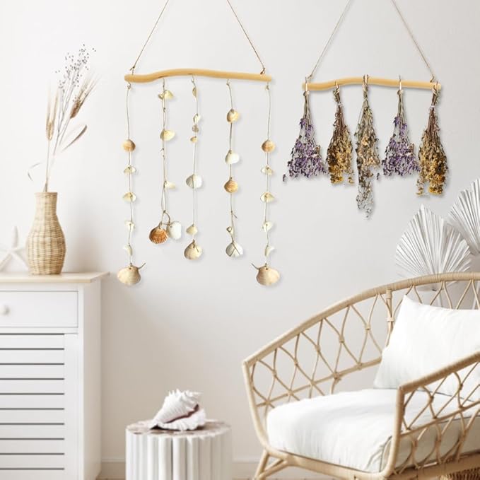 2Pcs 15inch Driftwood Wall Hanging Jewelry Hanger, Natural Driftwood Decorative Branches Farmhouse Vintage Wooden Hook, Drift Wood Pieces for Crafts Jewelry Organizers (COLOR:nature)