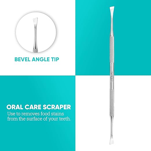 Dental Tools HOKIN Plaque Remover Teeth Cleaning Tool 4 Pcs Dental Care Kit Tooth Filling Repair Set Stainless Steel Dental Tools for Men Women Kids and Pet Care