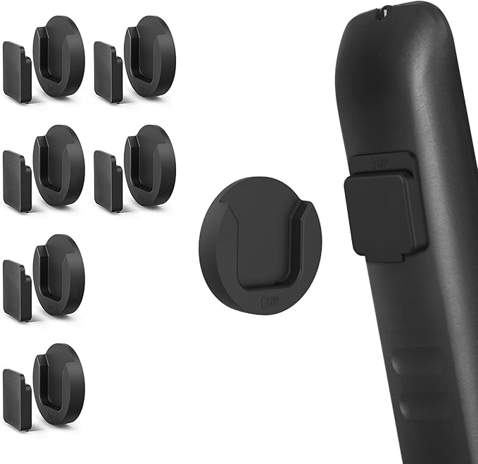 Magnetic Remote Control Holder Wall Mount, Self-Adhesive Bedside Caddy for TV Backside/Bedroom/Office/RV Home Organizer Storage (Black 6)