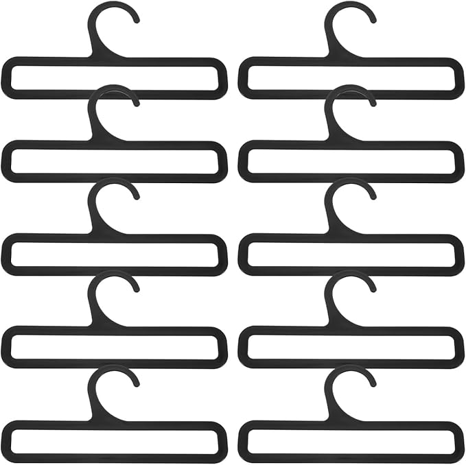 Milisten Plastic Scarf Hanger Organizer for Closet Belt and Tie Holder Rack with Smooth No-Scratch Hooks Space-Saving Shawl and Towel Display Stand 2.5X6.7X3.1 Inches