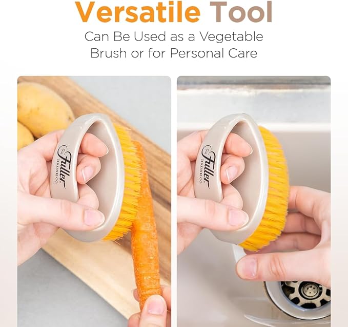 Fuller Brush Easy Hold Scrubby Brush – Ergonomic Non-Slip Grip Handle – Durable Stiff Bristles for Kitchen, Sink, Pots and Pans, Handheld Cleaning Brush (Pack of 2)