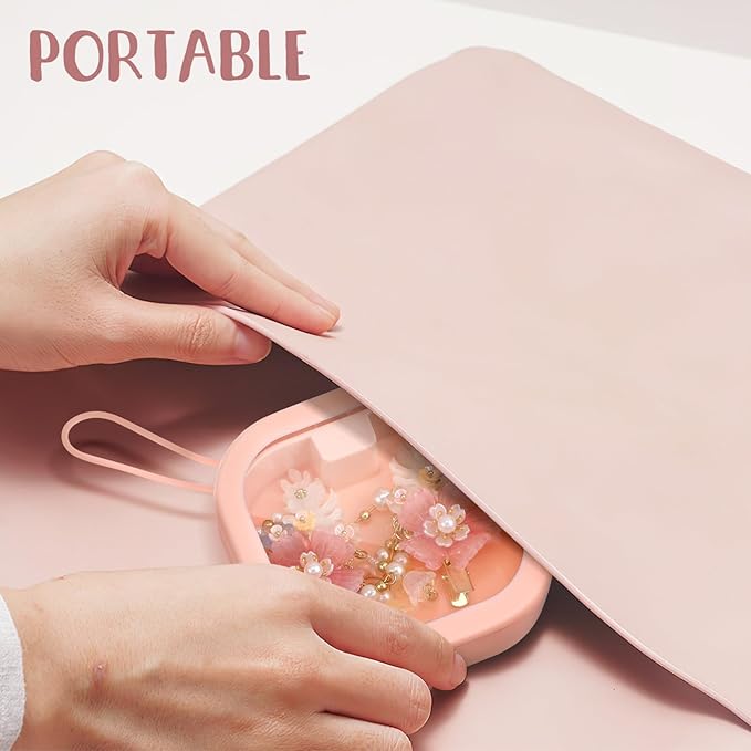 Luxshiny Hair Tie Box Organizer Clip Holder Hair Accessories Organizer Portable Storage Holder Easy to Clean Lanyard Design