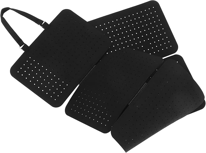 BESPORTBLE Wall-mount Jewelry Organizer Felt Board with Detachable Design, Earring and Necklace Display Holder, Black Hanging Accessory Storage for Home and Commercial Use