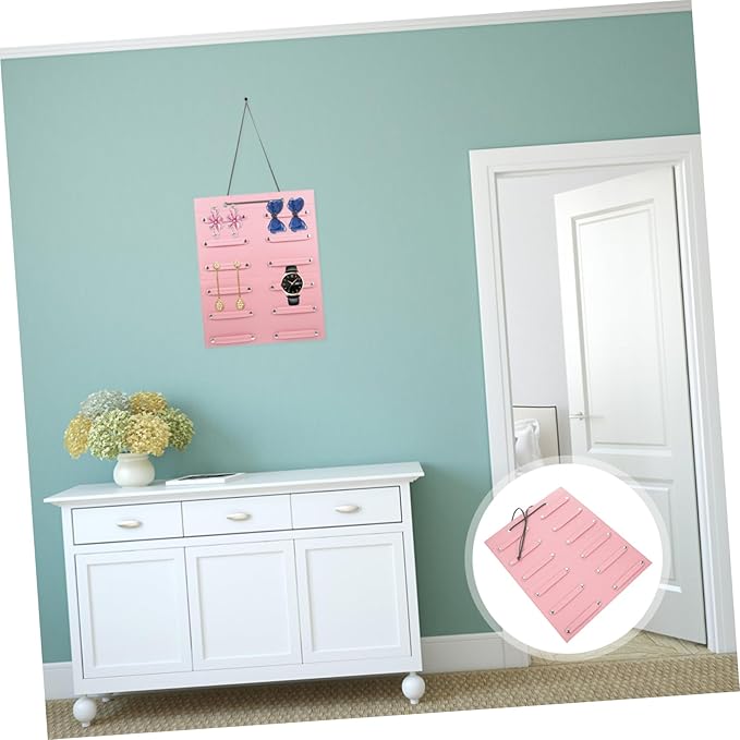 PRETYZOOM Hanging Hair Accessories Organizer Hair Bow Hanging Holder Hairband Bag Display Pouch