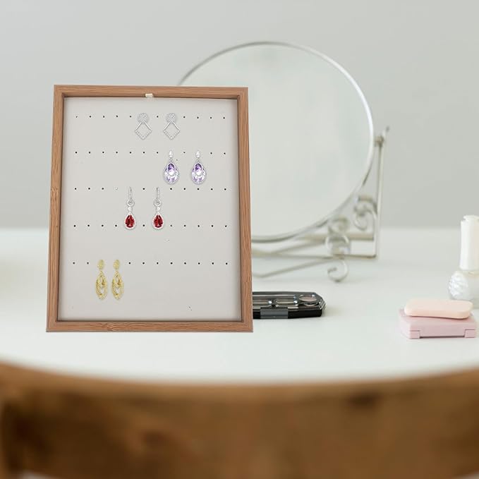 Alipis Wooden Earring Jewelry Holder Stand Earstuds Organizer Rack for Women Jewelry Display Storage Accessory Organizer for Indoor and Personal Use