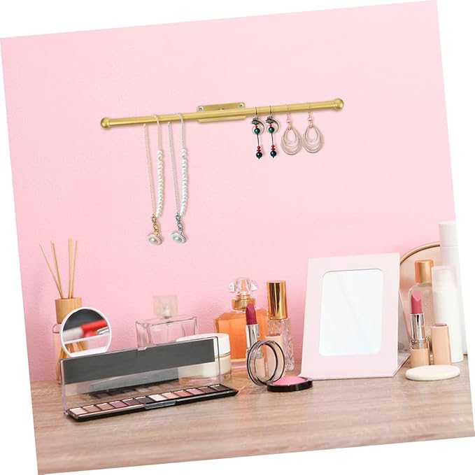 Cabilock 2pcs Decorative Necklace Hanger Wall Storage Shelf Jewelry Organizer Stand Material Wall Jewelry Organizer Hanging