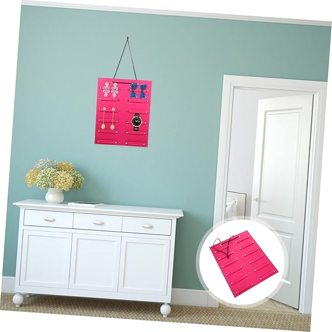 Alipis Bow Holder Hairband Hanging Organizer with Premium Felt Material for Wall Display Hair Bow and Headband Storage Pouch Decorative Hanging Hair Accessories Organizer for Bedroom and Closet