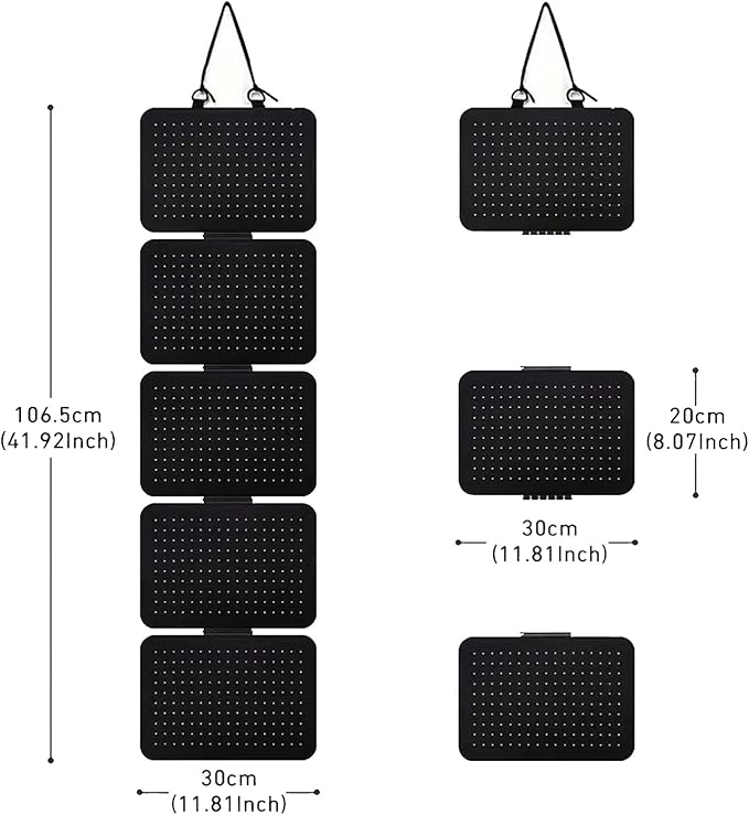 Hanging Enamel Pin Panels Display Pages with 5 Loose-leaf Board Pieces, Hanging Brooch Pin Organizer, Removable Badge Collection Display Holder (Pins Not Included)
