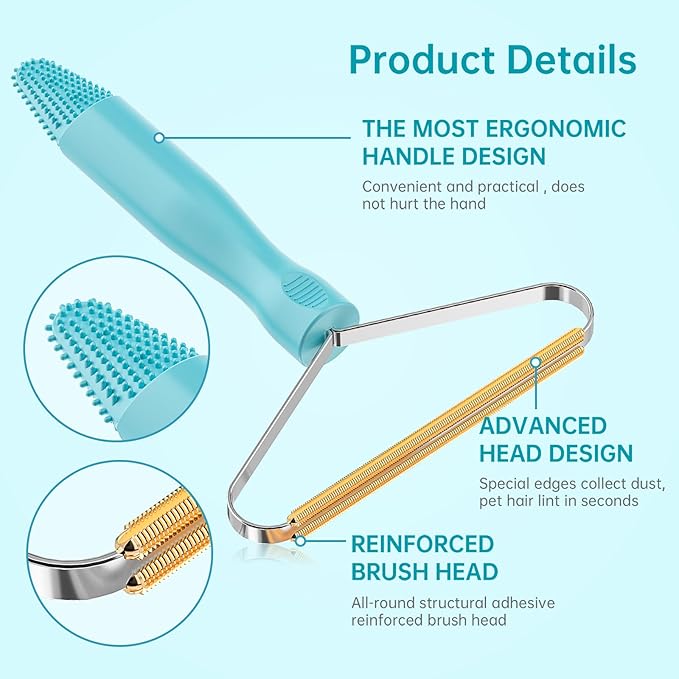 Cleaner Pro Fabric Shaver - Pet Hair Remover for Rugs, Couch, Carpet & Pet Towers (2pack)