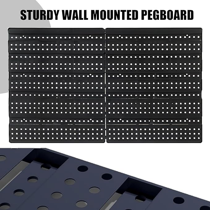 Wall Mounted Storage Bins - Plastic Adjustable Compartment Organizer for Screws, Nuts, Bolts & Tools | Heavy-Duty Home & Garage Organization | Closet, Bedroom, Workshop Wall Storage Rack, 90PCS