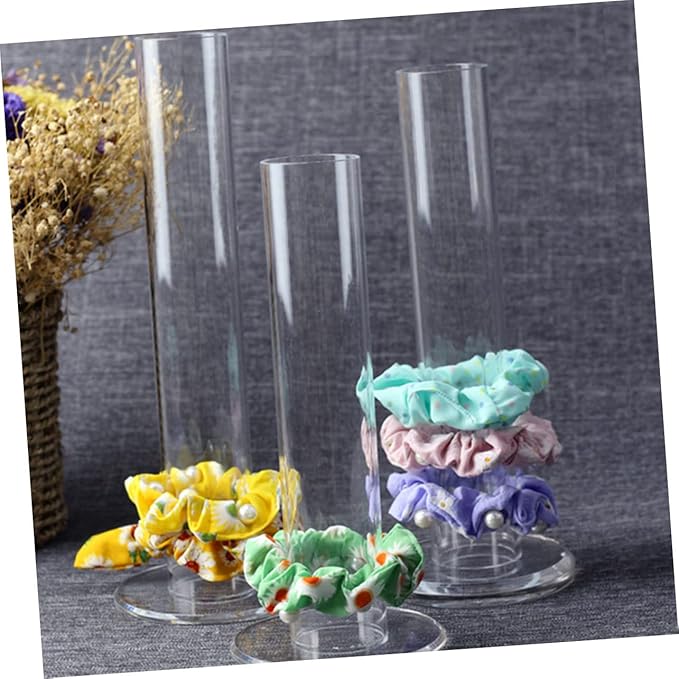 LIFKOME 2pcs Transparent Acrylic Hair Tie Storage Rack Hair Accessories Organizer Space-saving Desktop Display Stand for and Jewelry Durable and Easy to Clean