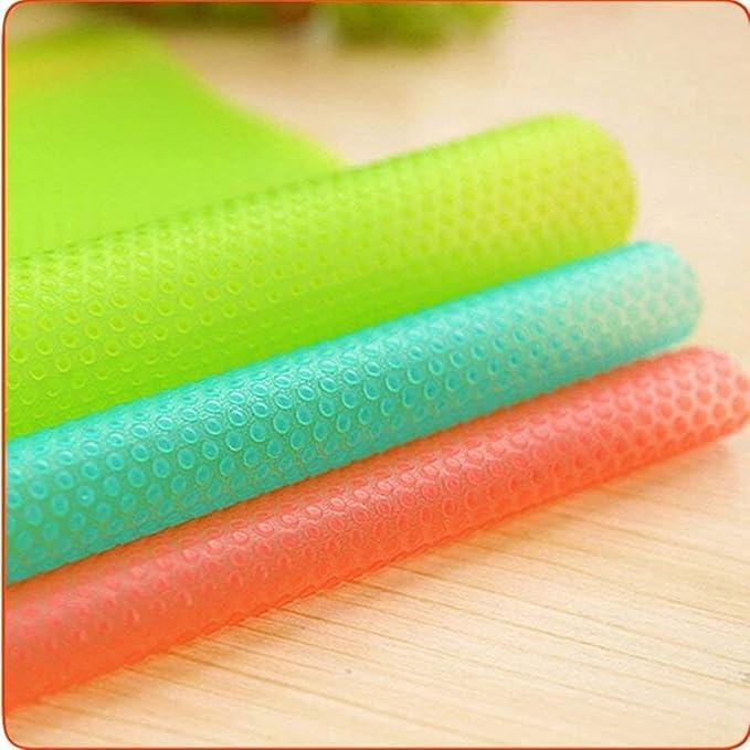 7 PCS Shelf Mats Refrigerator Liners Washable Refrigerator Pads Fridge Mats Drawer Placemats Home Kitchen Gadgets Accessories Organization for Top Freezer(2green+2pink+3blue)