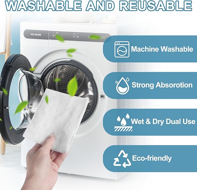 20 Pack Reusable Pad Refills Compatible with Baseboard Buddy Cleaner Tool - Microfiber Replacement Pads for Wet & Dry Use (Baseboard Buddy NOT Included)