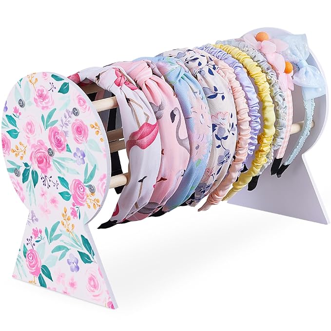 Basumee Headband Holder and Organizer for Hair Accessories - Display and Storage for Girls' Hair Hoops, Headbands, Home Decor