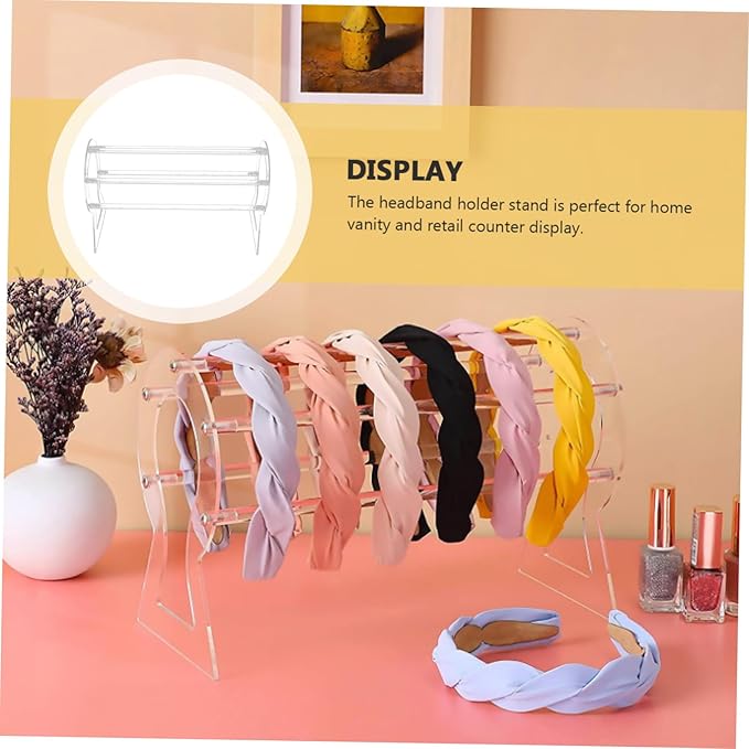 Headwrap Headband Rack Elastic Headband Holder Hair Accessory Organizer Compact Display Stand Tidy Desk