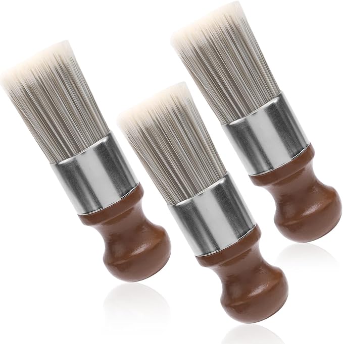 3pcs Salve Brush for Furniture, Wood & Leather Repair Cream Brush Durable Care Balm Applicator Tools for Soft Household Home Furniture Leather Vinyl Record Dust Removing