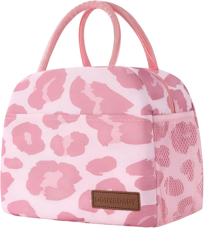 Lunch Bag Women/Men Lunch Box Women/Men (pink leopard)