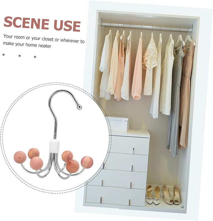 iplusmile Rotatable Hook Belt and Accessories Organizer Multifunctional Closet Storage Rack for Scarves Ties Shoes and Belts Color Space Saving Rotating Hook for Home and Outdoor Use