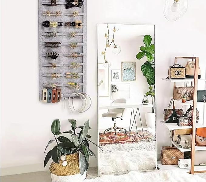 Hanging Claw Clip Organizer for Women Large Capacity Hair Bows Holder Hair Accessories Storage for Sunglasses, Hair Clips, Jewelry, Headbands, Claw Clips Organizer