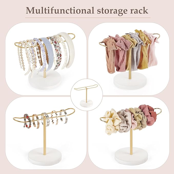 Dahey Headband Holder Organizer and Scrunchie Holder Hair Tie Holder Modern Hair Accessories Organizer Storage Hair Ropes College Dorm Room Decor for Women and Girls