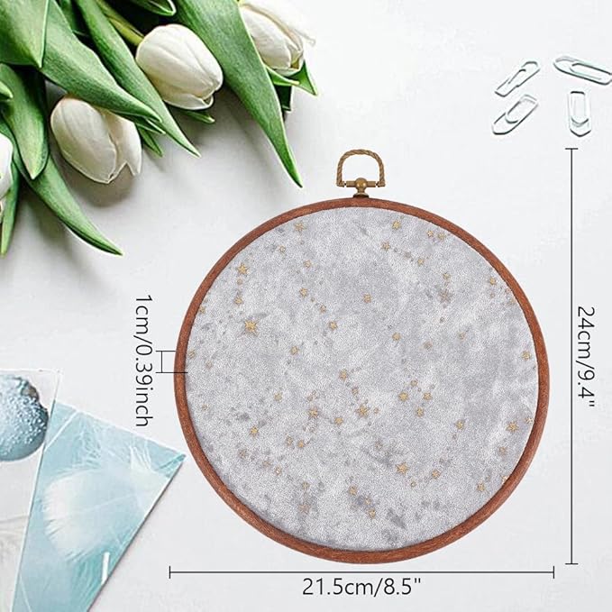 Wall Hanging Brooch Round Pin Board Enamel Pin Display Holder Jewelry Badge Display Collection Board Brooch Round Pin Display Stand for Stud Earring Collectibles Display Wall Decor Grey