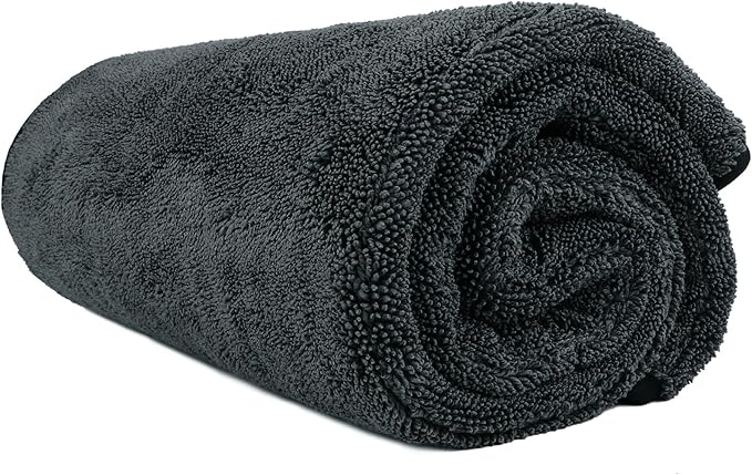 HOMEXCEL Professional Car Drying Towel (36"x 24") with Twisted-Loop Technology, 1200GSM for a Streak-Free Finish – Microfiber Towels for Cars, Trucks, SUVs, RVs and Motorcycles