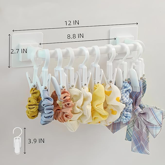 2 Pcs Headband Holder,Wall-Mounted Scrunchie Holder and Hair Tie Organizer,Punch-Free Sticky Headband Holder Organizer, Headband Storage Racks And Display Racks For Girls Or Women