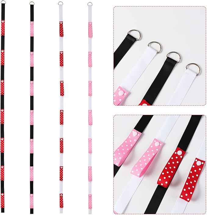 4Pcs Mouse Ears Headband Holder Polka Dot Vertical Organizer Hanging Wall Display Decor Hair Accessories Holder