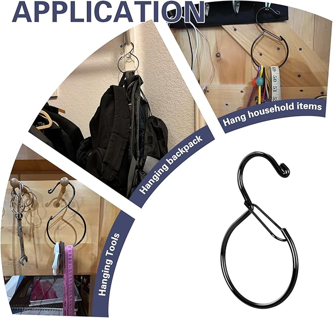 4 PCS Metal Belt Hanger, Black Iron Multipurpose Closet Hangers, Space Saving Belt Organizer for Ties, Scarfs, Baseball Hats, Purses & Accessories