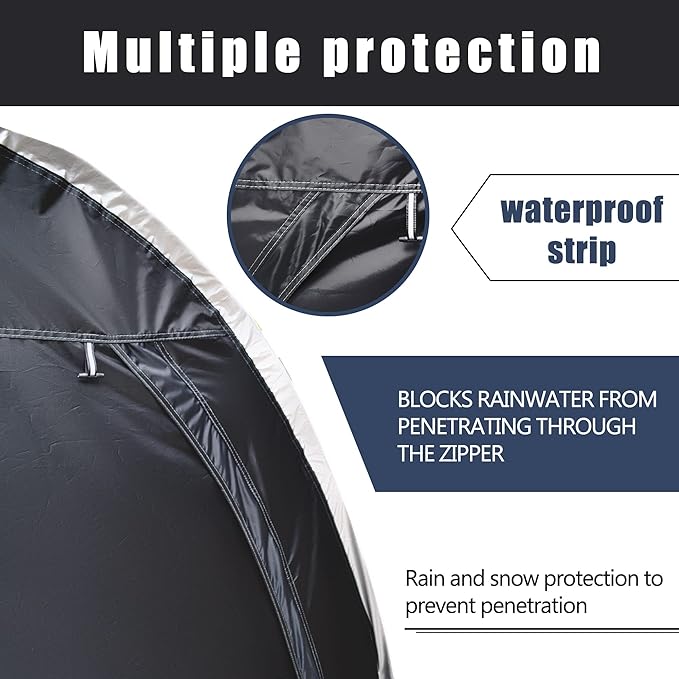Bike Storage Shed Tent, 82*65*59 Inches, Outdoor Portable Storage Shelter for 4-5 Bicycles, 210D Oxford Fabric PU4000 Waterproof, Suitable for Storing Bicycles, Motorcycles and Various Tools