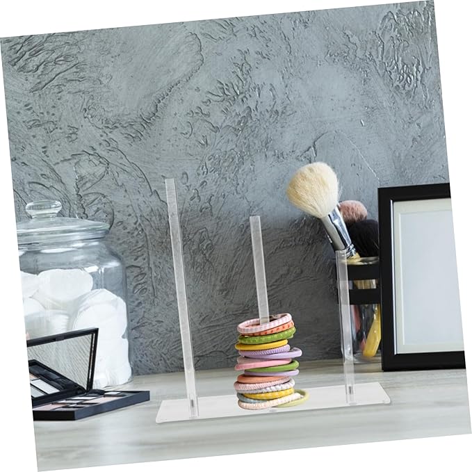 FRCOLOR Hair Tie Display Stand Acrylic Organizer Hairband Holder Rack Scrunchie Storage Hair Accessories Organizer