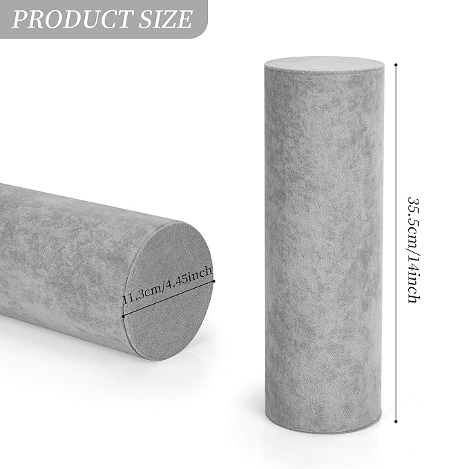2 Pcs Vertical Headband Holder Organizer Soft Velvet Hairband Dislay Stand Head Band Holders for Girls, Gray