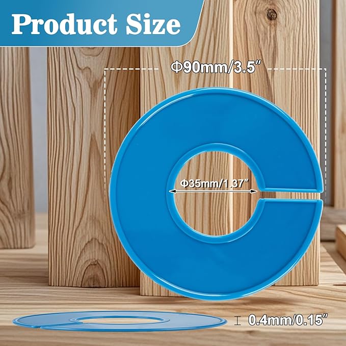 Sukh Closet Dividers 30pcs - Plastic Clothes Organizer Shelf Tags Labels for Clothing Rack Wardrobe Store Warehouse Nursery Must Haves Boutique Supplies Sturdy Durable Flexible No Burrs (Blue)