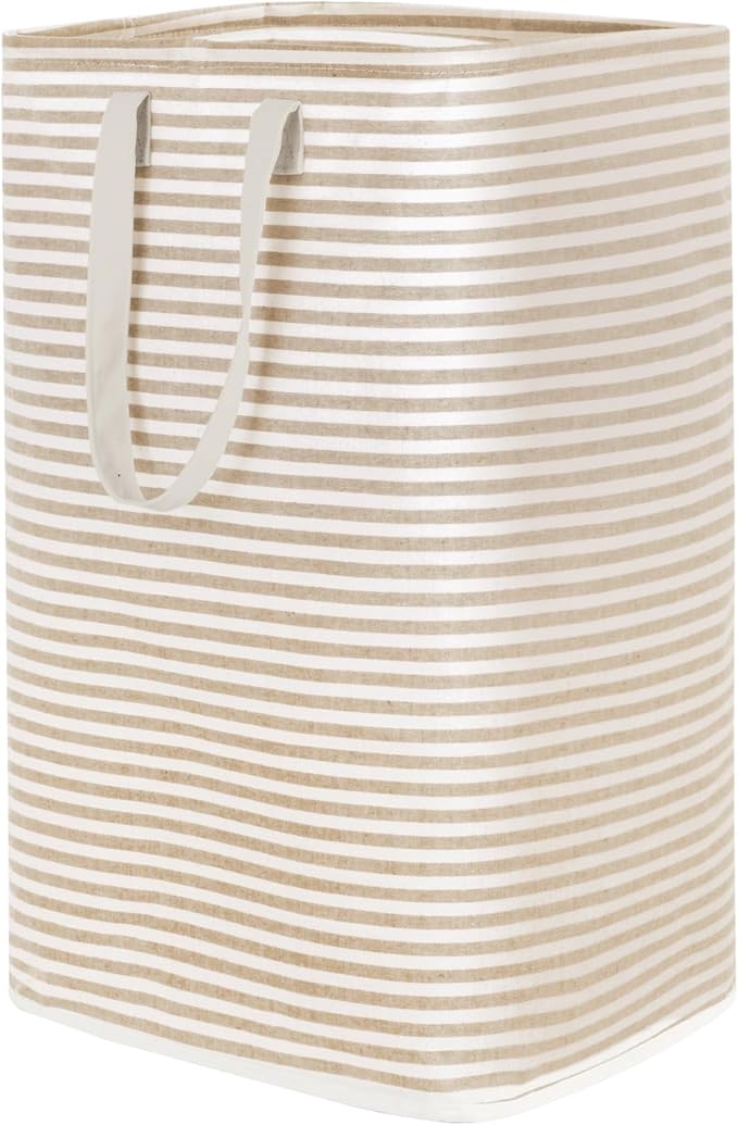 Lifewit 1 Pack Laundry Hamper Large Collapsible Laundry Baskets, Freestanding Waterproof Clothes Hamper with Easy Carry Handles in Laundry Room Bedroom Bathroom College Dorm, Beige, 80L