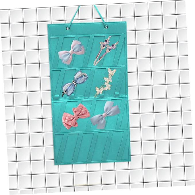 Hemoton Jewelry Tree Stand Organizer Wall Hanging Bag for Hair Bow Clips Headband Necklace Holder Accessories Organizer Space-saving Easy Access