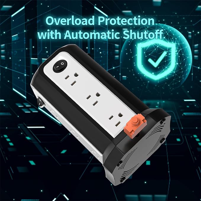 Surge Protector Power Strip Tower with PD18W USB C Port, PASSUS Charging Tower with 5 USB, 10FT Extension Cord with 12 AC Multiple Outlets, Overload Protection for Home Office Dorm Room